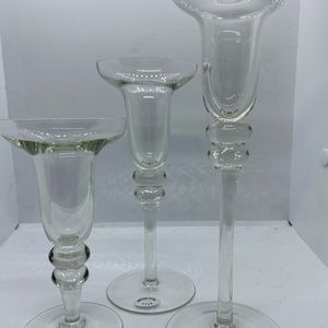 Vintage Candlestick (3) Crystal U.S.S.R.